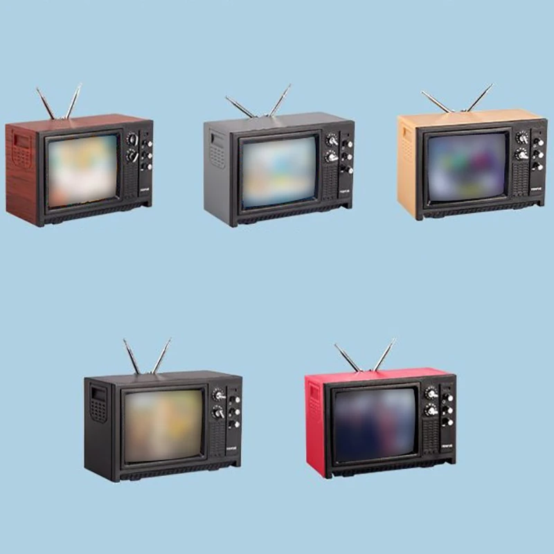 DollHouse Miniature ornaments Mini retro TV toy ornaments