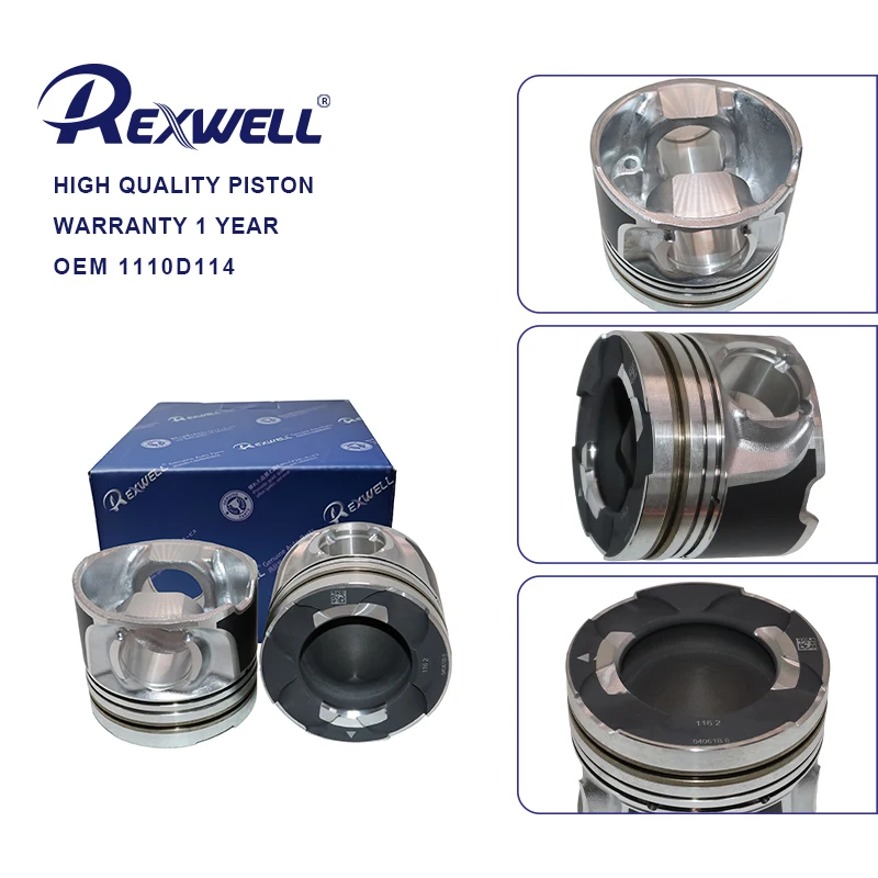 New REXWELL Aluminum Engine Piston Set 1110D114 for Mitsubishi L200 Triton Pajero Sport 4N15 2.4T Diesel Engine Service Parts