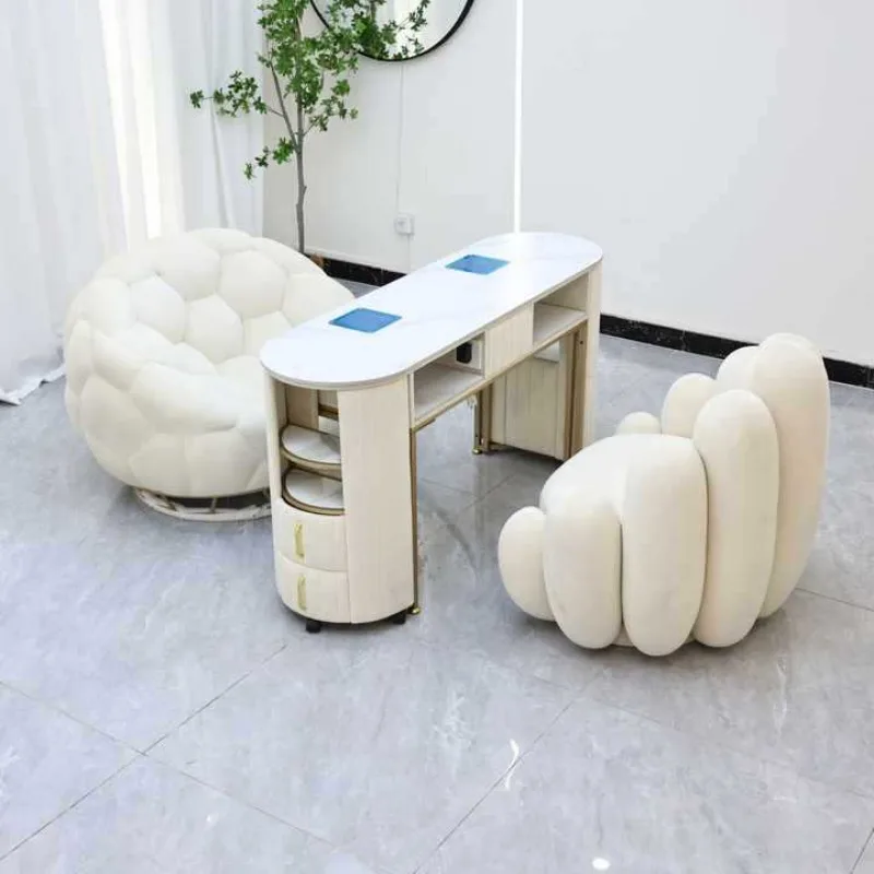 

ins style Nordic rock slab manicure table and chair set single double manicure table