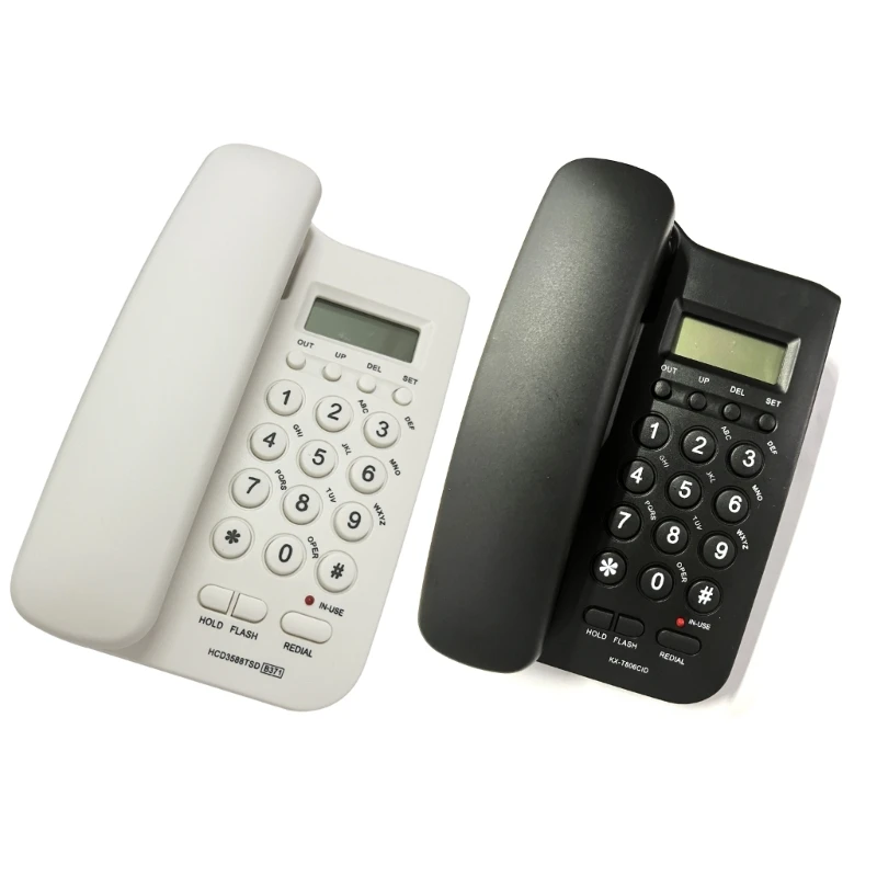 Wired Telephone Desktop Telephone Fixed Telephone Caller ID Telephone Front Desk Home Office with Call Display Telephone E65C