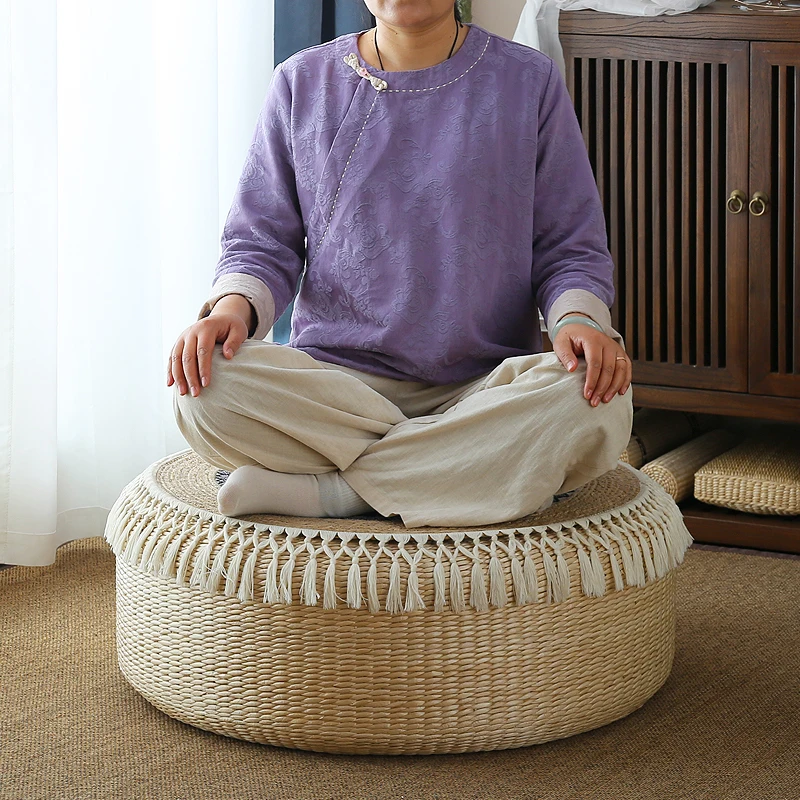 

Japanese-style Pumpgrass Cushion Meditation Mat Large Futon Home Leisure Thickened Large Size Ground Mat Cross-Leg Mat