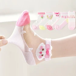 5 paare/los Sommer Kinder Baumwolle Socken Junge Mädchen Baby Mode Mesh Cartoon für 2023 Frühling neue 1-12 Jahre Student Kinder Teen Socke