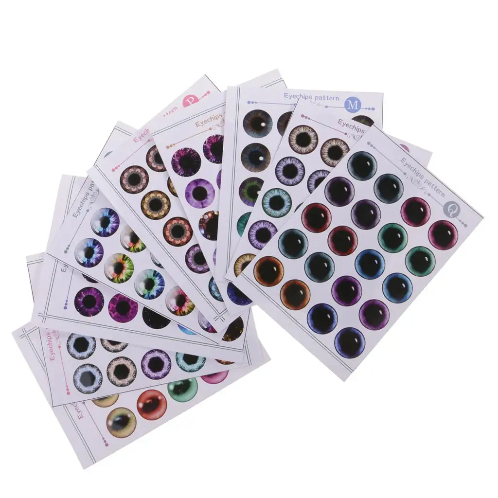Blythe Doll Eyes Chips Pattern Multicolored DIY Supplies for 1/6 Dolls Head Customized Accessories Paper Material