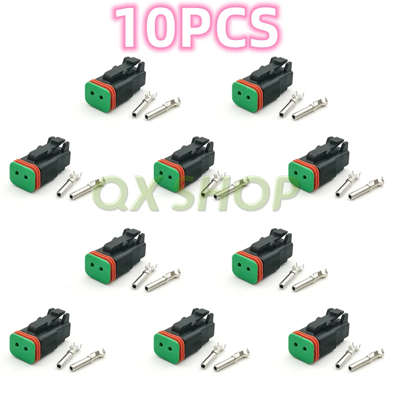 1/5/10 Set 2-Pin Deutsch DT06-2S plug For excavator car headlight、sensors、solenoid valve Waterproof Electrical plug connectors