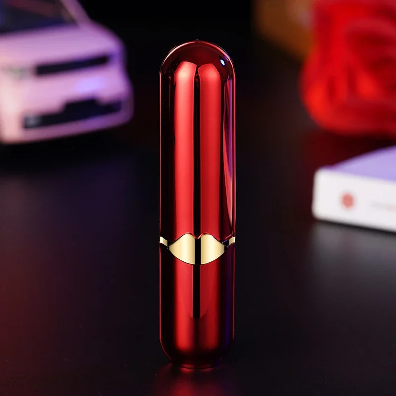 New Cute Lipstick Lighter Fashion Mini Inflatable Open Flame Portable Gas Lighter Smoking Accessories Cigarette Girl Gift