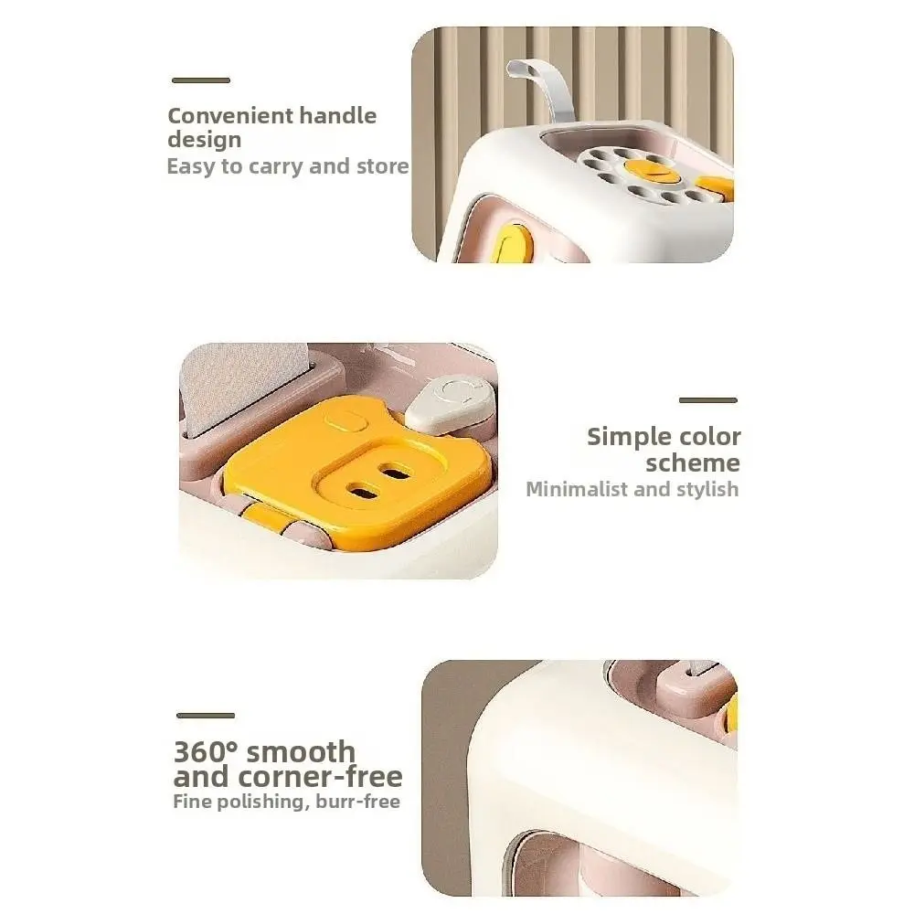 6 IN 1 Montessori Educational Toys Practice Skills Creative Sensory Busy Board Drawer Switches Plastic Multipurpose Busy Cube