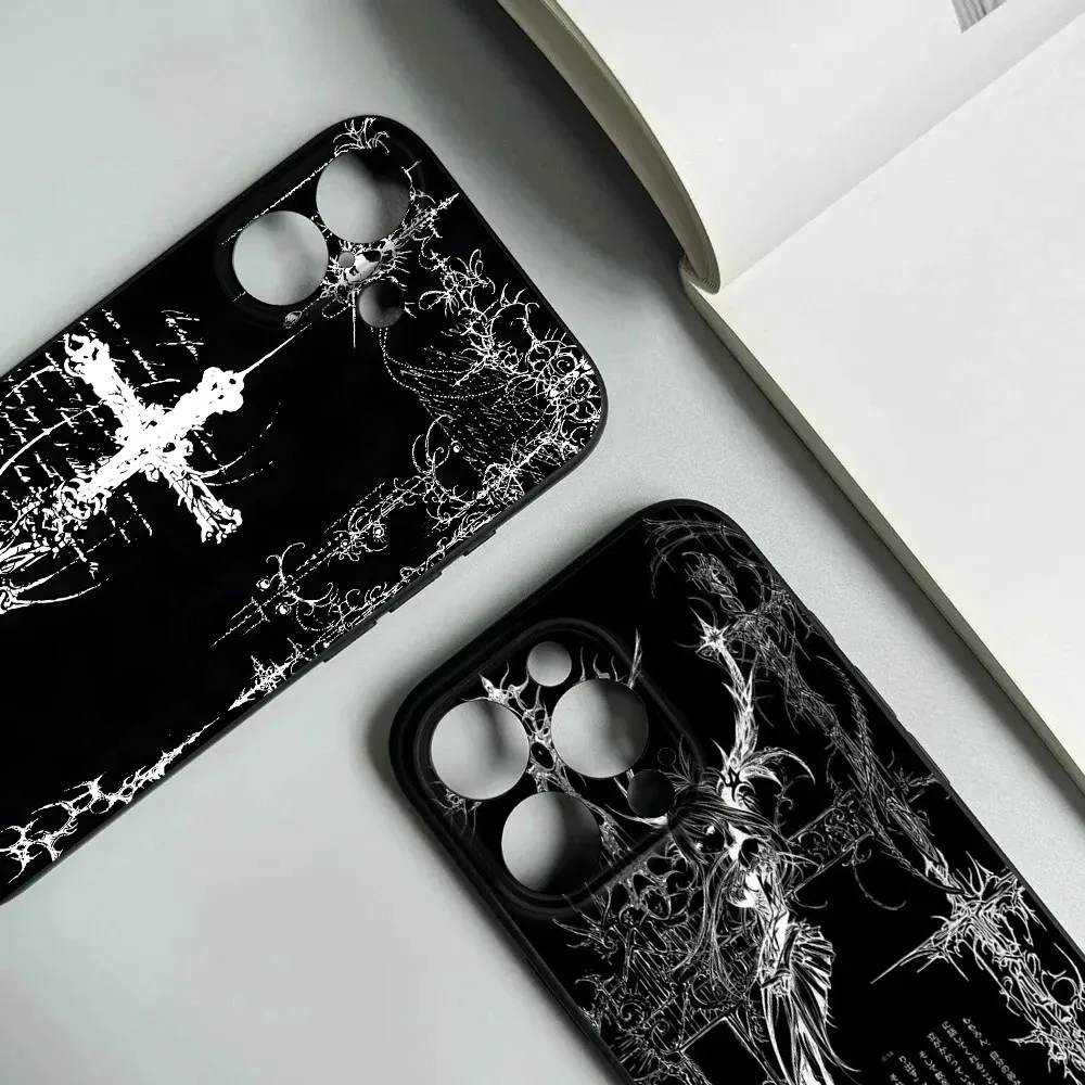 Cool Black Gothic Cross Phone Case For Samsung Galaxy A37 A57 F06 M16 A26 A06 A56 A36 A35 A55 A25 A24 A05S A15 A54 A34 A14 4G 5G