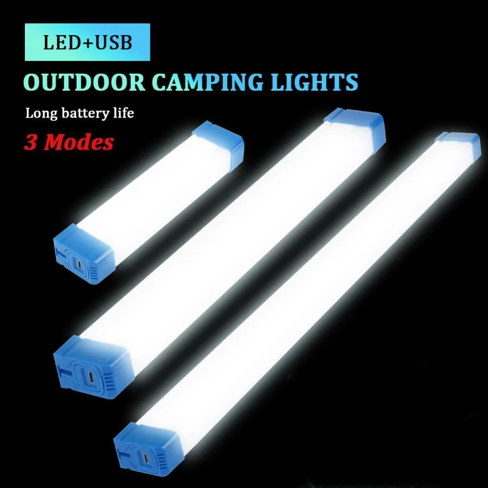 T5 LED Tube Nachtlicht 15/30/50cm Outdoor tragbare lange Streifen Not licht USB wiederauf ladbare Licht röhre für Camping Angeln