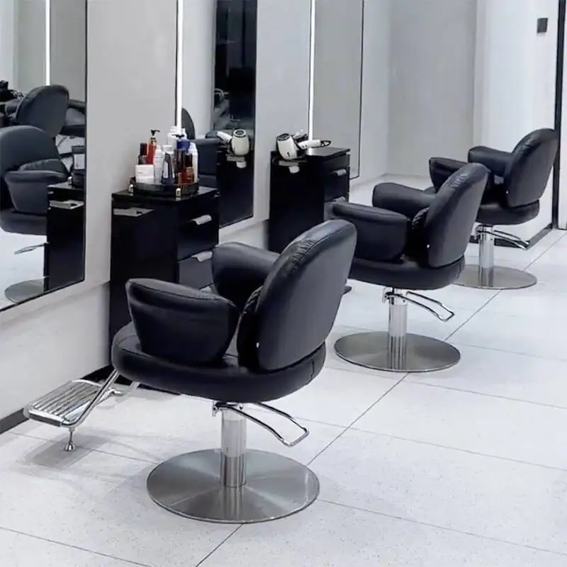 

Hairdresser Barber Chair Rolling Professional Pedicure Swivel Cosmetic Chair Beautician Sillo De Barberia Salon Furniture CY50BC