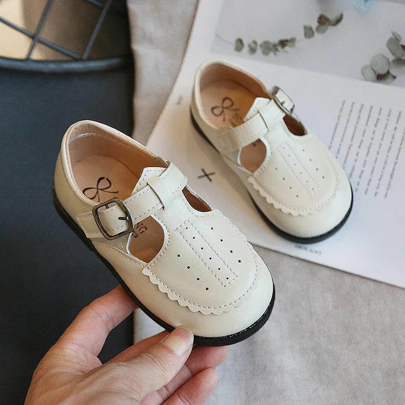 Girls Leather Shoes spring autumn solid color soft bottom baby girl shoes Casual sneakers children shoes girls princess SMG067