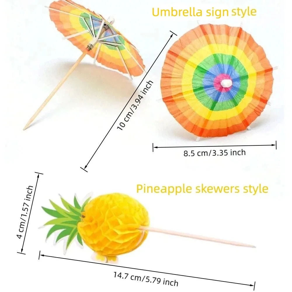 50Pcs Mini Cocktail Umbrellas Colorful Paper Multicolored Cocktail Picks Decorative Umbrella Colorful Cocktail Drink Umbrellas 6
