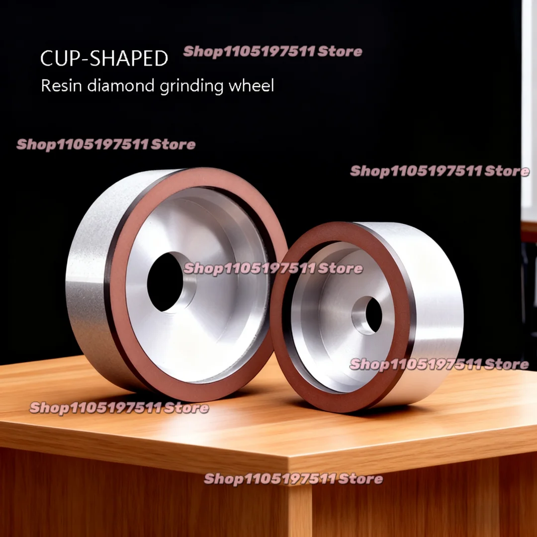 Cup Shaped Resin Diamond Grinding Wheel Disc Dia50/75/80/100mm for Carving Knife Milling Cutter Alloy Grinding Tungsten Steel