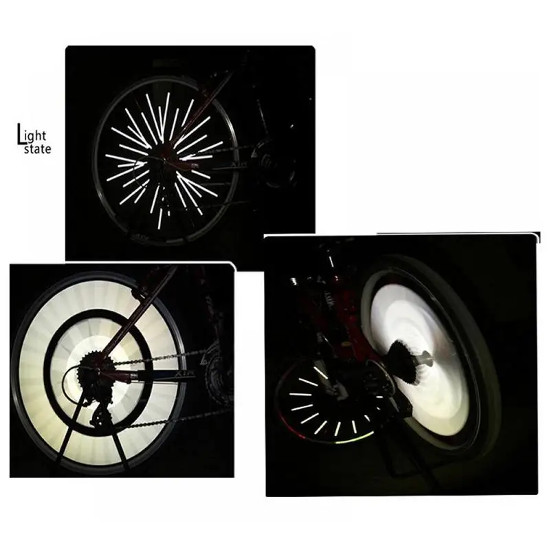 Reflective Mount Clip Tube Warning Strip Bicycle Wheel Spoke Reflector Stripe Steel Wire Lamp Bicycle Spoke Glow Sticks