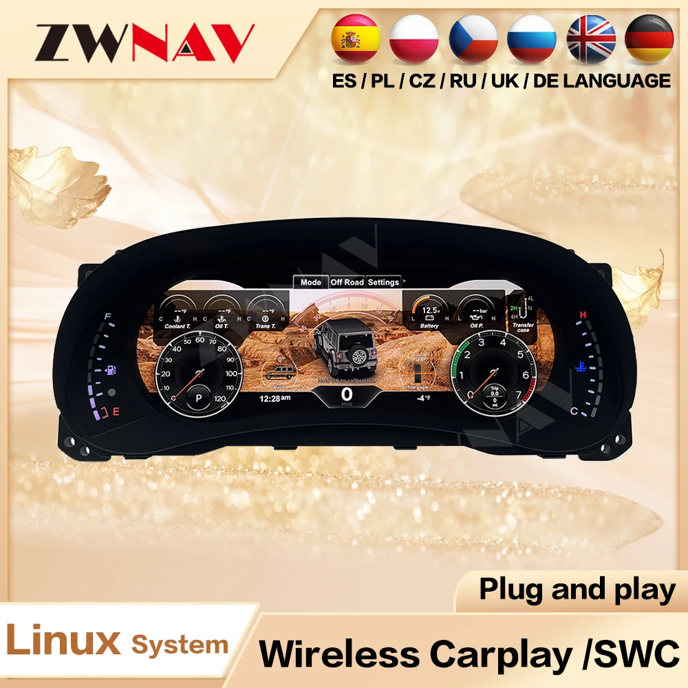 

ZWNAV новейший оригинальный автомобильный цифровой LINUX приборная панель ЖК-спидометр плеер на приборной панели для Lexus Jeep Wrangler JK 2011-2018