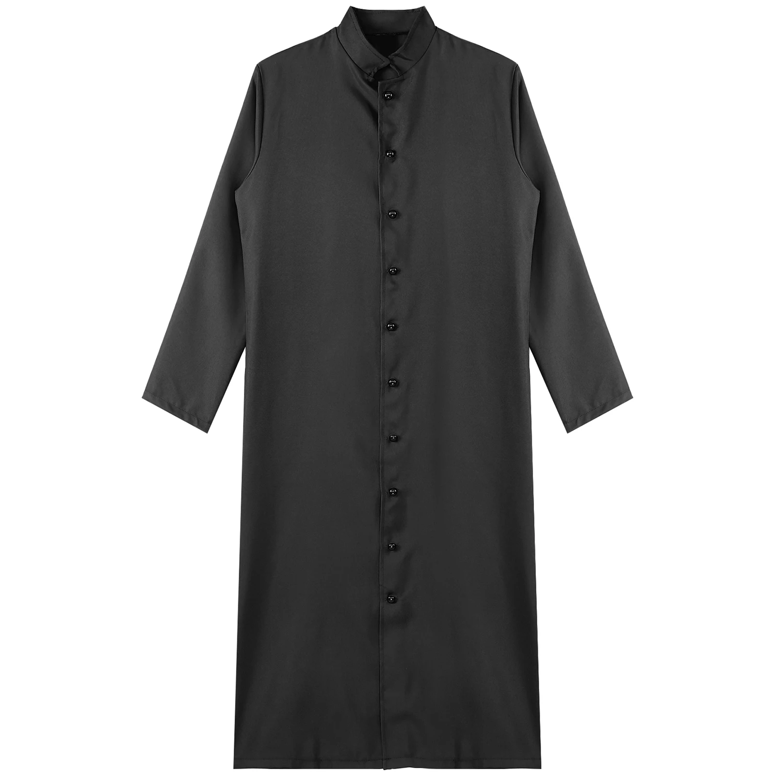 Men Long Sleeve Clergy Robe Church Choir Worship Liturgical Vestment Cassock Halloween Theme Party Priest God Cosplay Costume