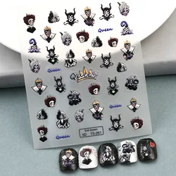 Autocollants 5D de Dessin Animé Disney pour Ongles, Décalcomanies à Motif de Reine des Neiges, Princesse, Papillon, Fleur, à Faire Soi-Même, Décoration Artistique, 1 Pièce