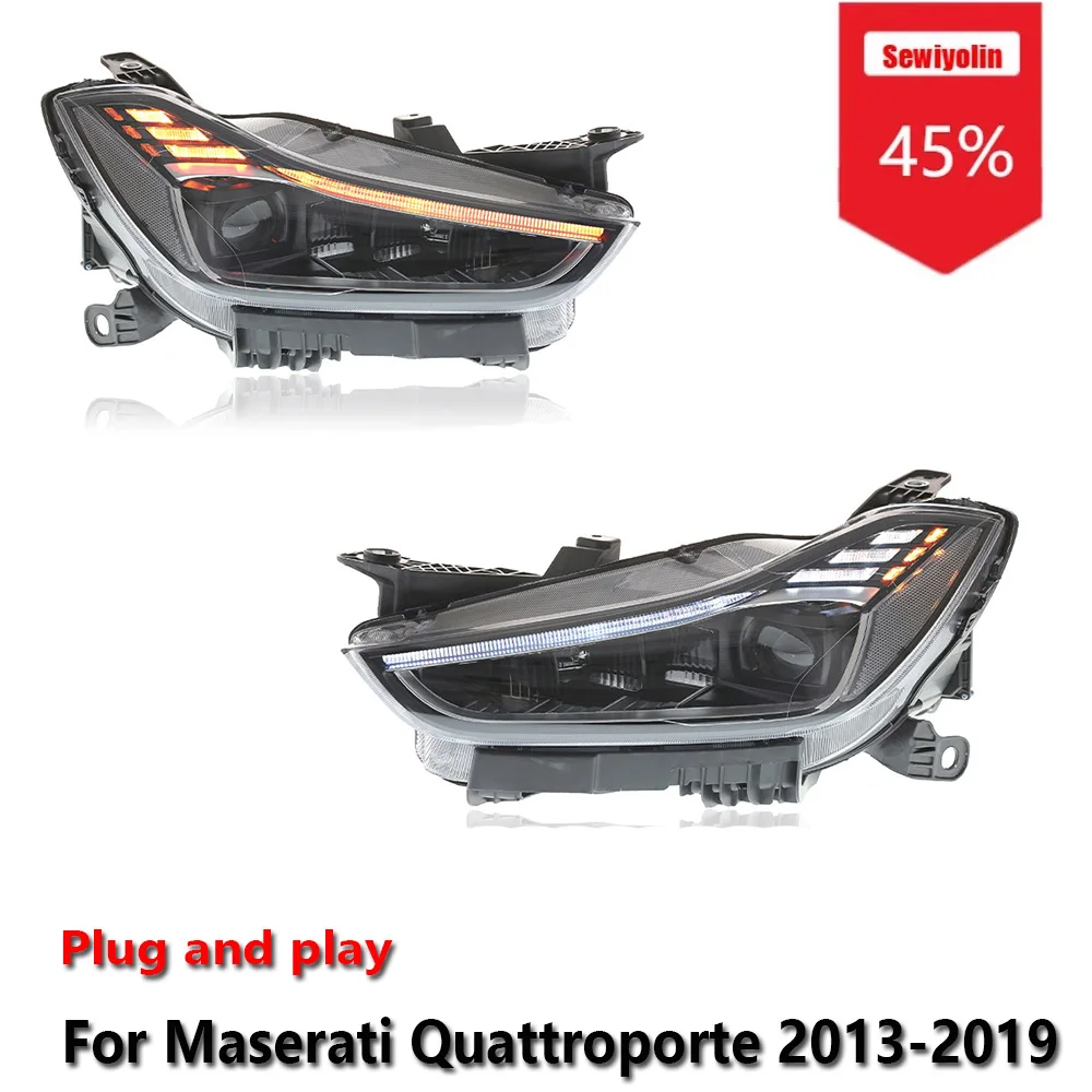 

Sewiyolin Car LED Headlight Assemblies For Maserati Quattroporte 2013-2019 DRL Brake Turn Signal Lamp Plug and Play