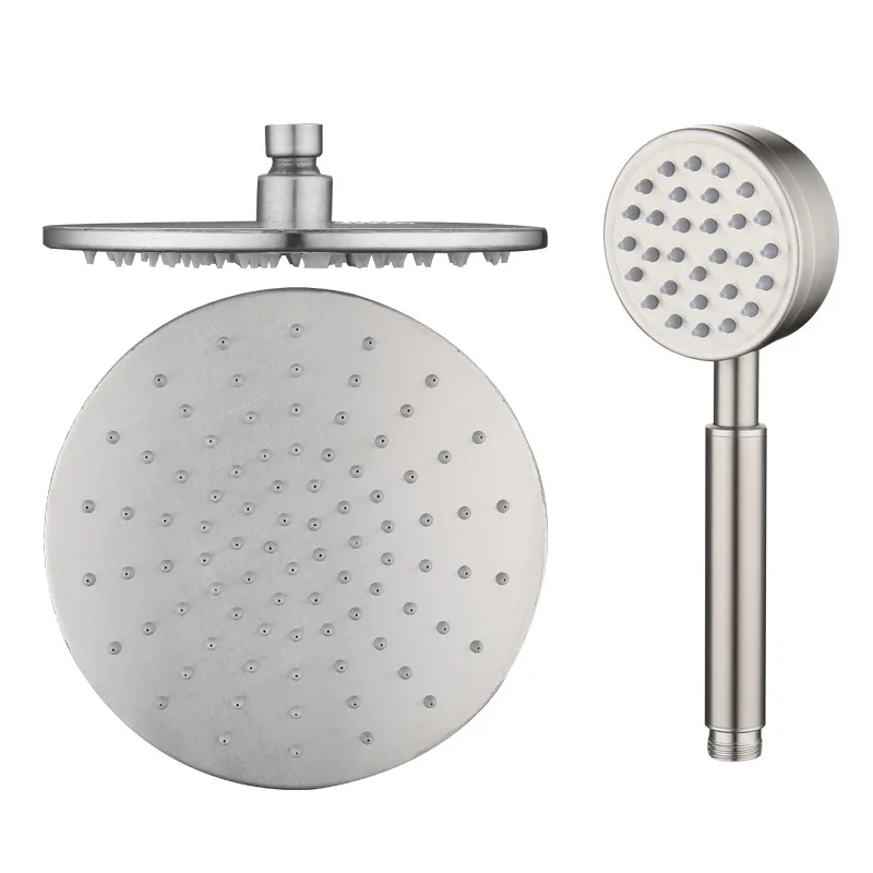 

Stainless Steel High Pressure Shower Head Brushed Nickel Rainfall Water-Saving Handheld Shower Heads Bathroom Accessories