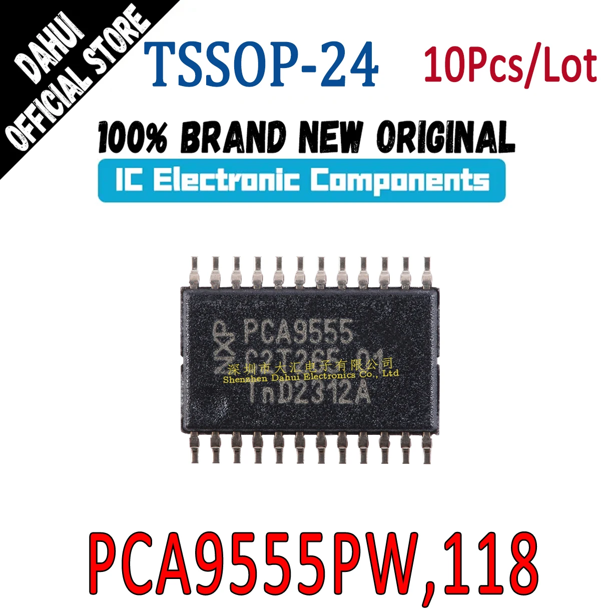 

10Pcs PCA9555PW,118 Silk printing PCA9555 TSOP-24 16-bit I2C bus and SMBus I/O expander chip new original