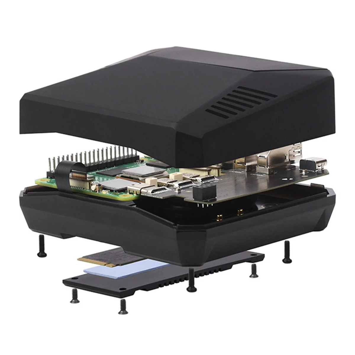 Корпус AD41-PI5-CASE-ARGON-ONE Встроенный активный охладитель для Raspberry