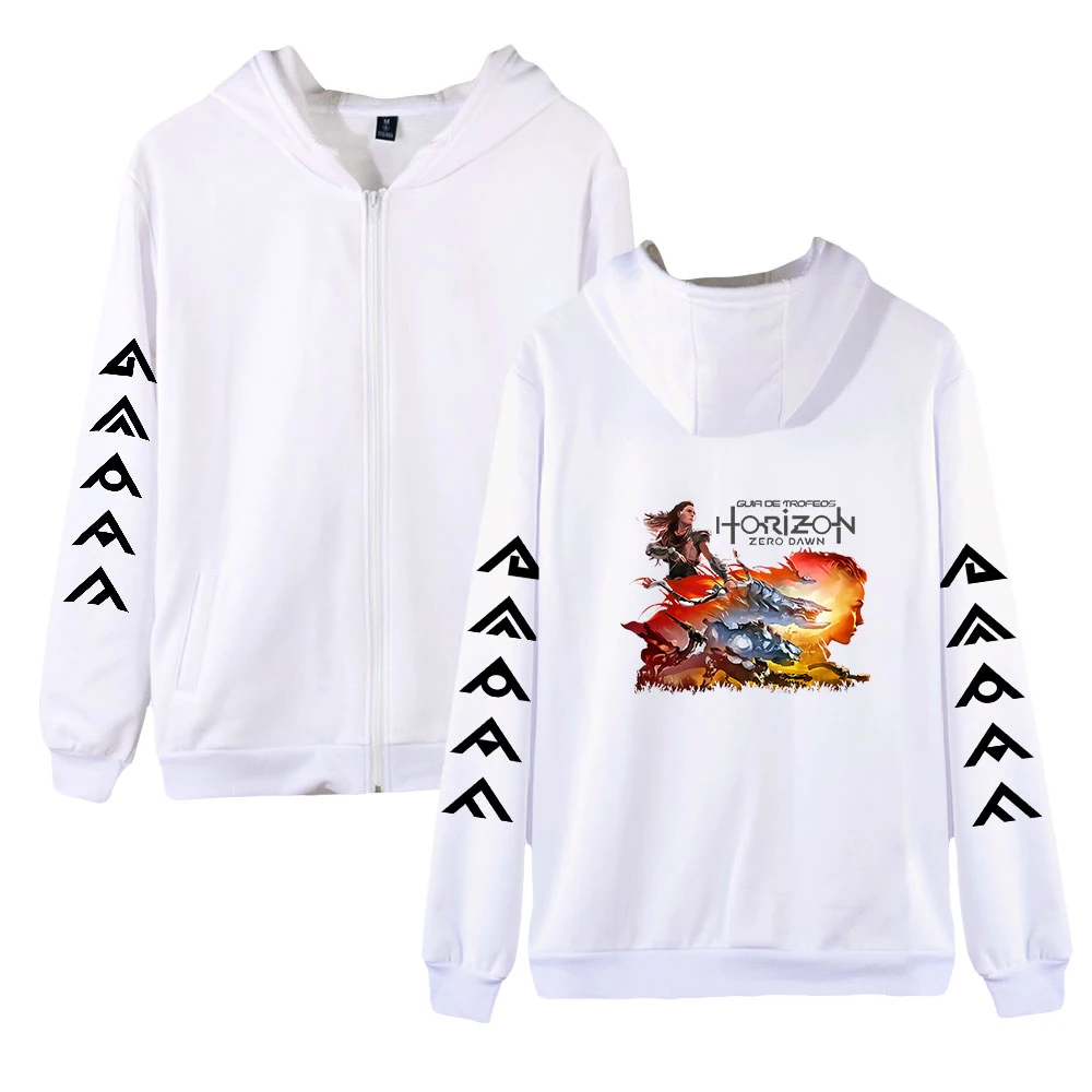 Horizon Forbidden West Zipper Hoodies Women Men Long Sleeve Hooded Sweatshirt Casual Streetwear Zip Up Clothes