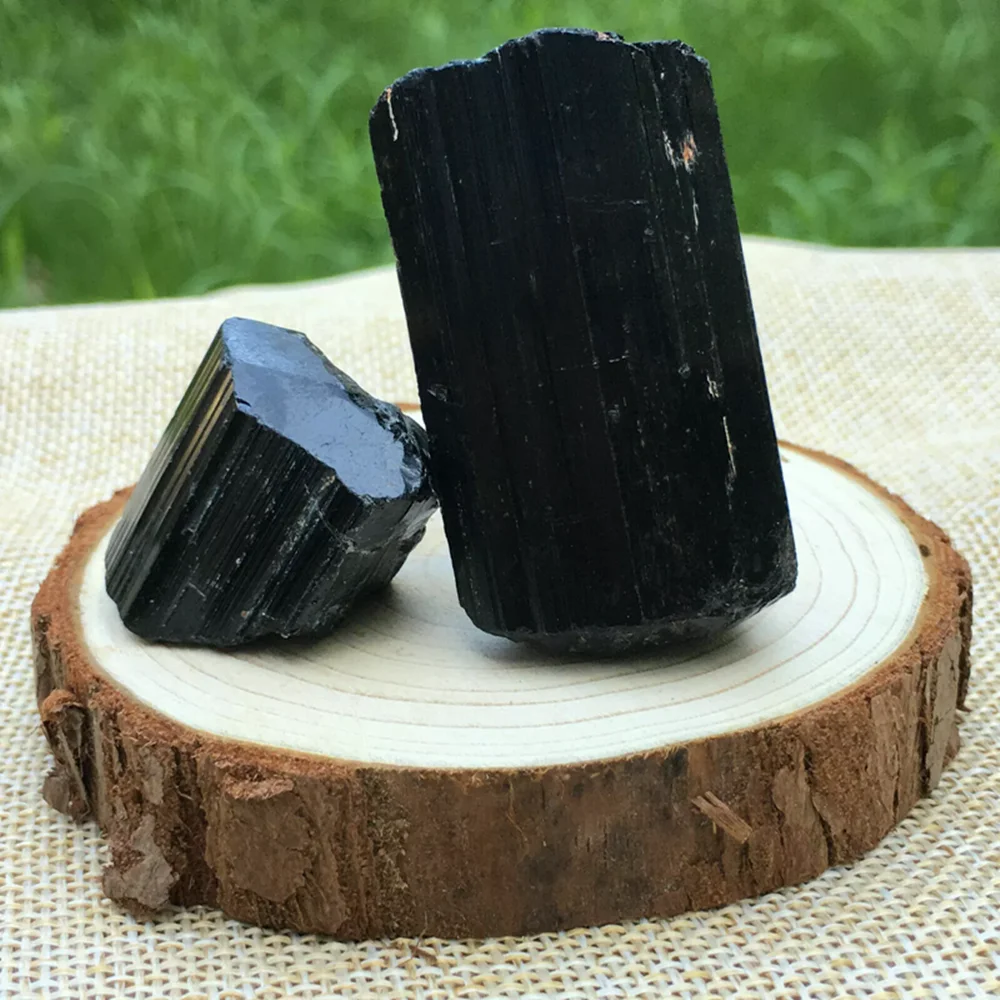 Black tourmaline mineral specimen Gemstone Spirit Chakra Crystal restoration