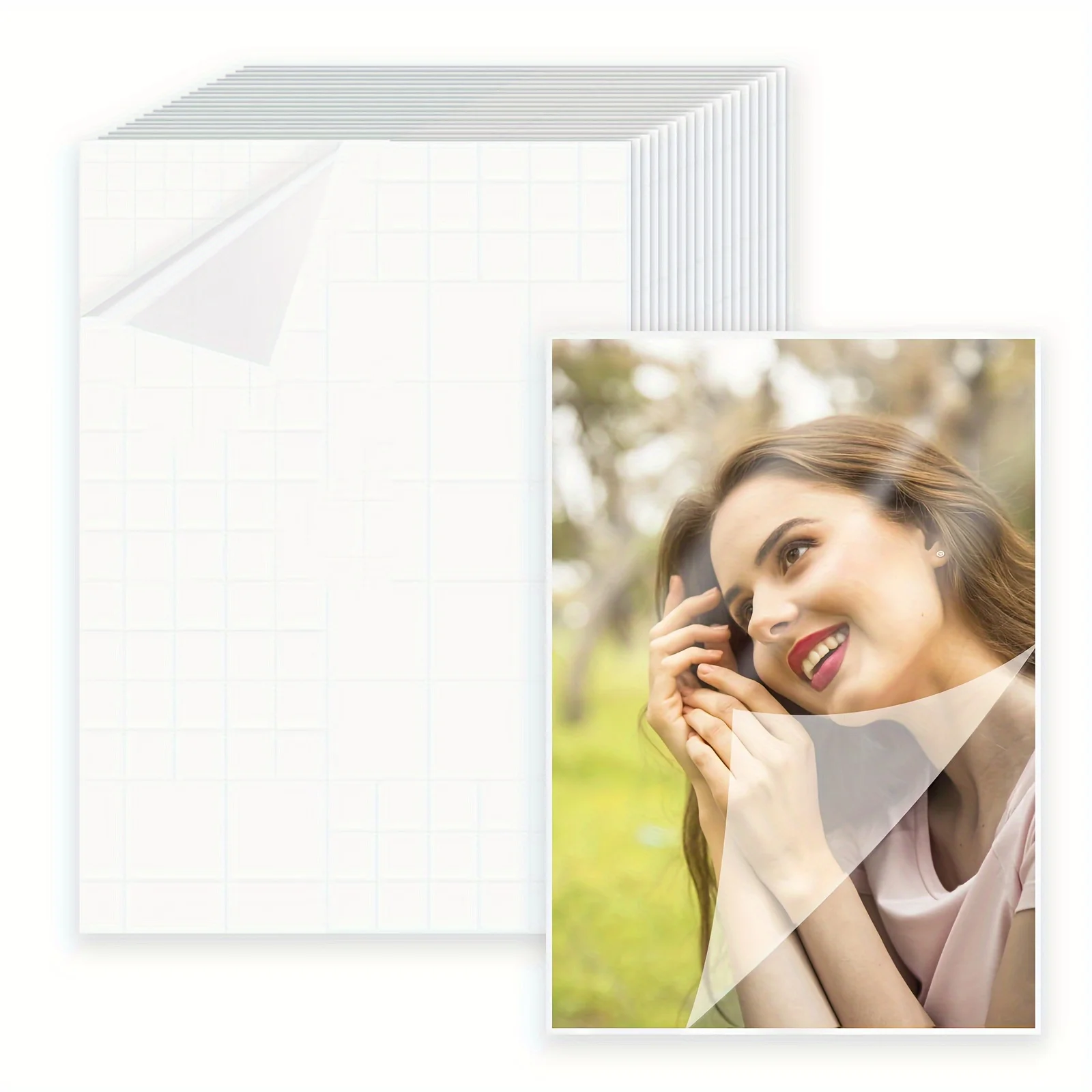 50 or 100 Sheets A6 Clear Self-Adhesive Cold Laminating Film 4.1x5.8