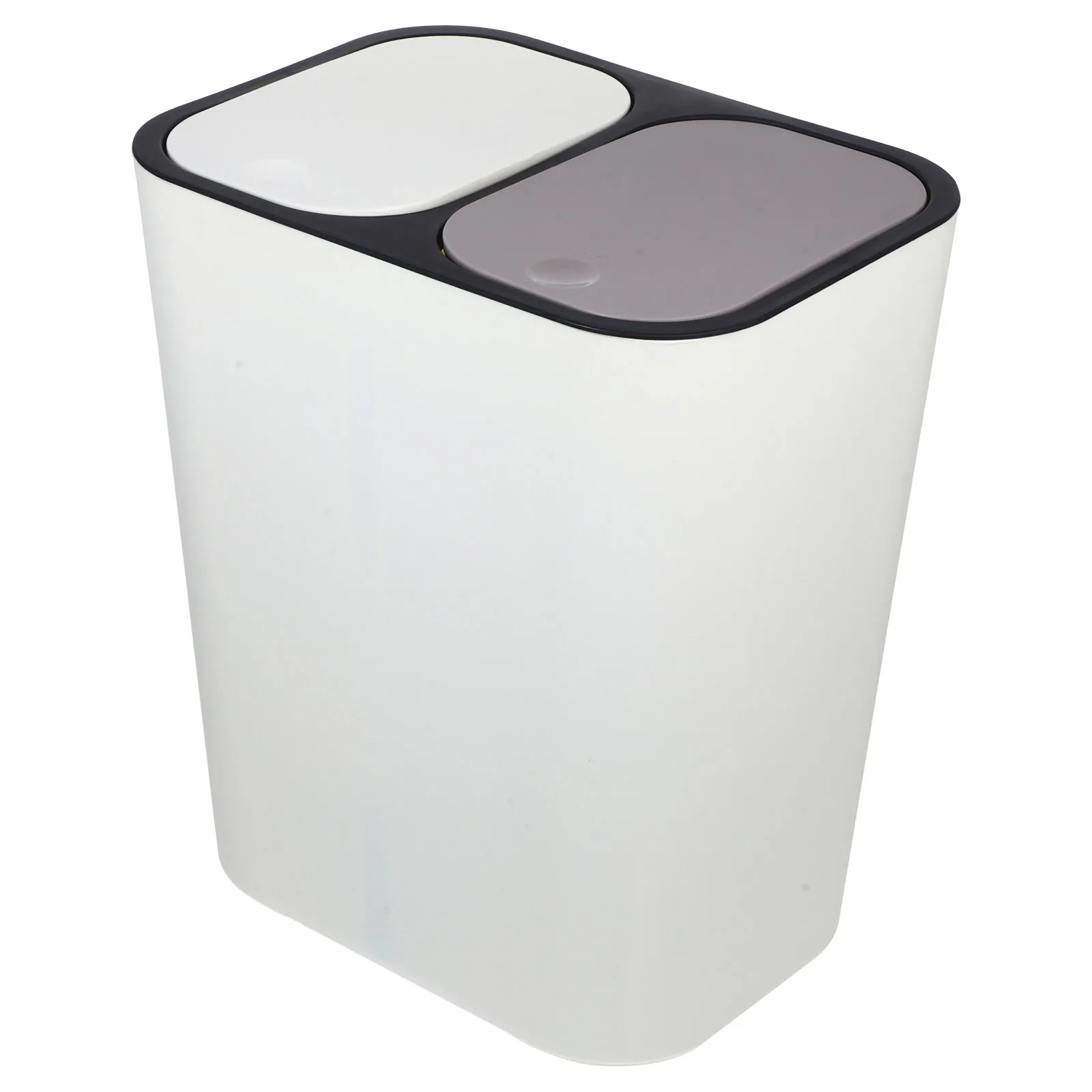 Dry Wet Separation Trash Can Kitchen Garbage Bin Recycling Waste Container 2 Compartments Food Composter Portable Compact Design
