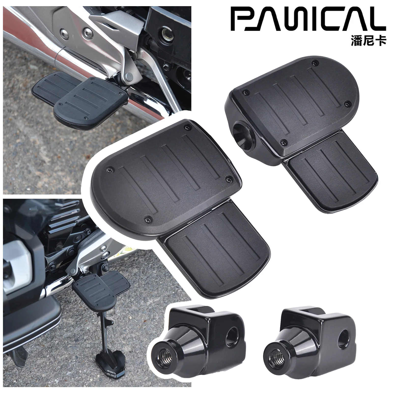 Panical Adjustable Motorcycle Front Footrest Driver Footrest Footrest for Honda Gold Wing GL1800 F6B 2001-2025 Tour