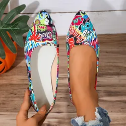 Women Flats 2024 New Spring Autumn Walking Pointed Top Square Heels Loafers Shoes Shallow Lolita Shoes Sneakers Zapatos De Mujer