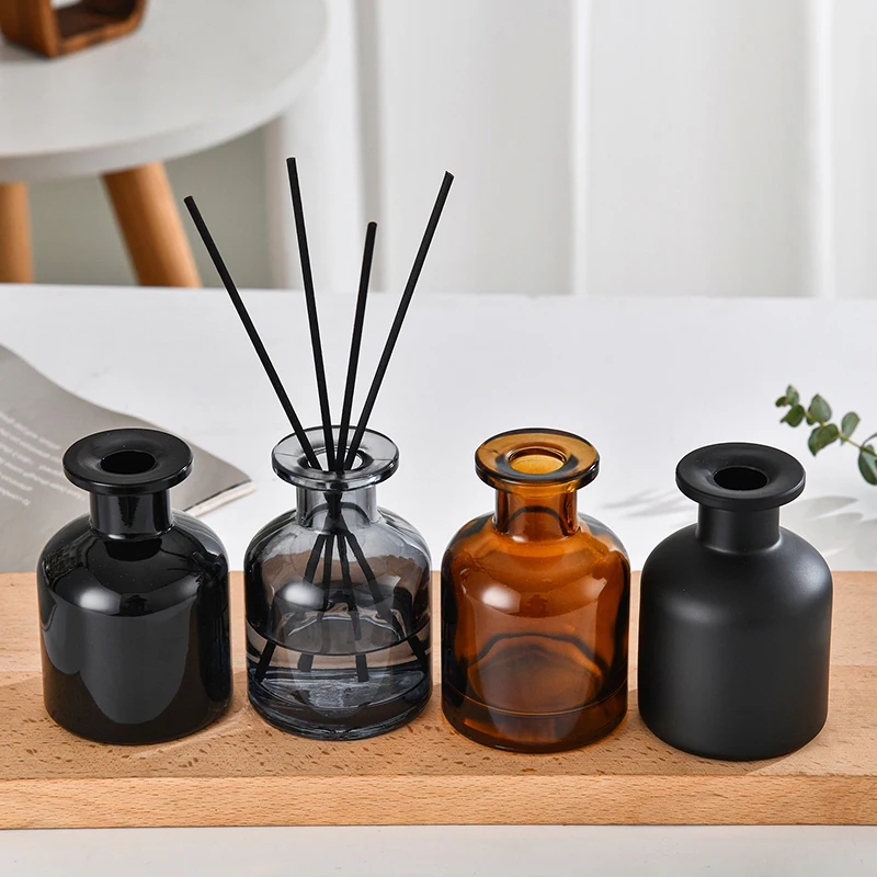 1 Pc 50ml Home Fragrance Empty Bottle Rattan Purifying Air Aroma Diffuser Set Essential Oil Bottle For Room Office Decoration