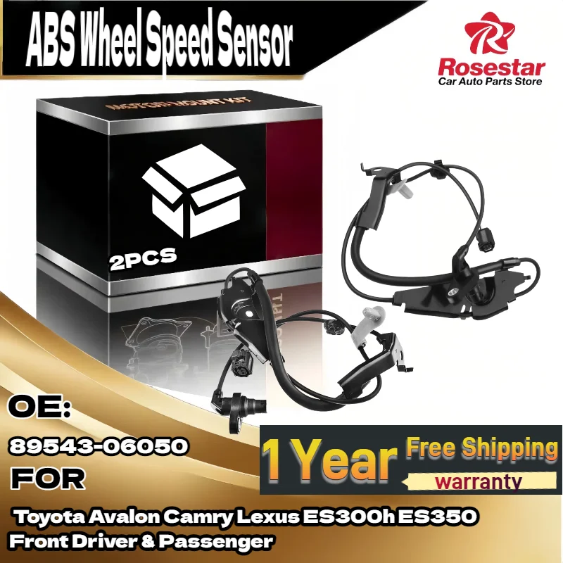 

2PCS Front Driver & Passenger ABS Wheel Speed Sensor 89542-06040 89542-06120 89542-33100 Toyota Avalon Camry For Lexus Brand New