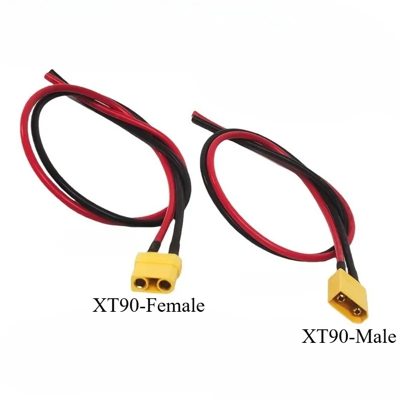 Vibration‑Resistant 10AWG XT90 Adapter Cable to M6/8/10 Lug Terminal Bolt‑Mount High Current Power Cord for RC Battery Builds