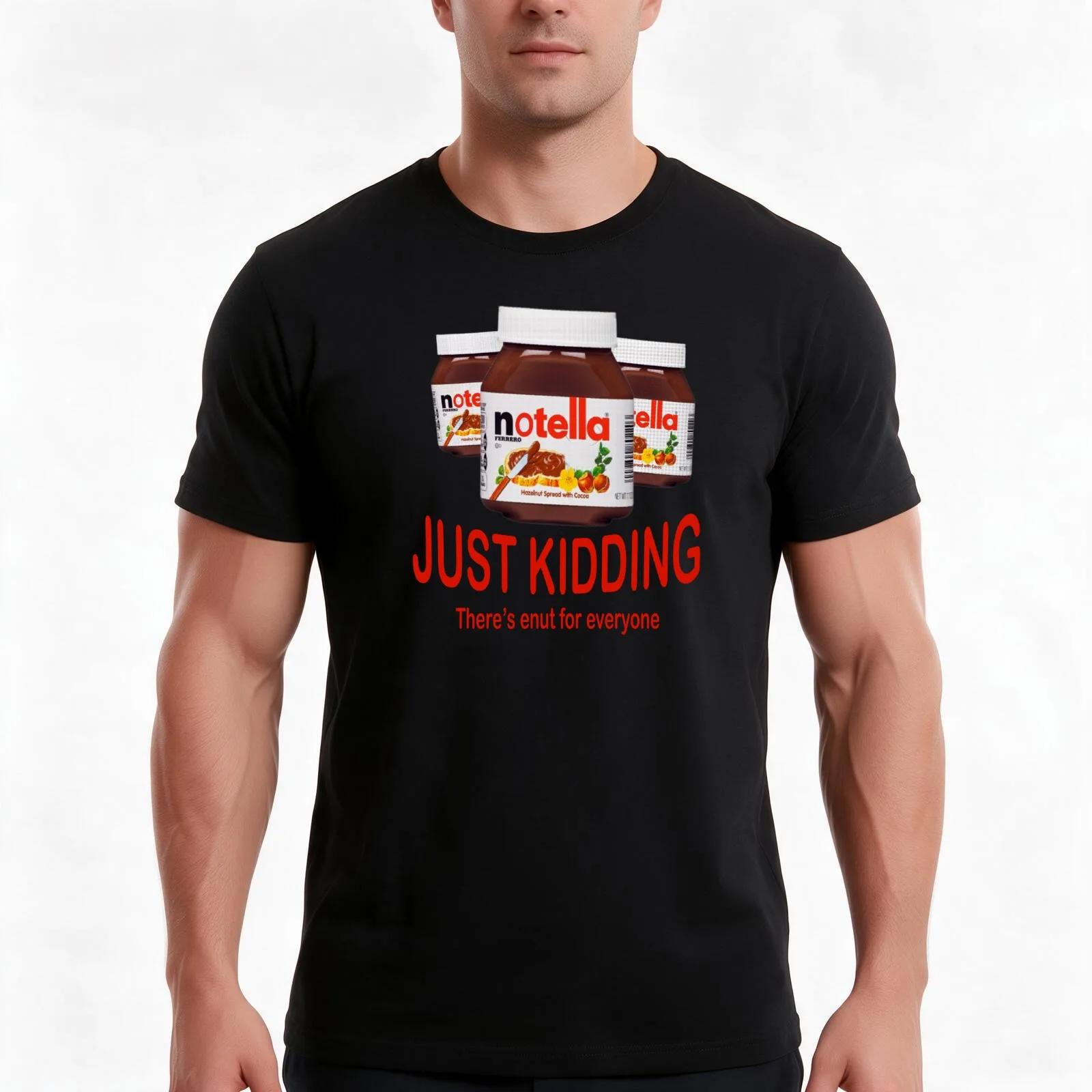 a day without chocolate is like just kidding i have no idea Nutella T-Shirt, Summer Casual Cotton Tee, Oversized Streetwear Tops