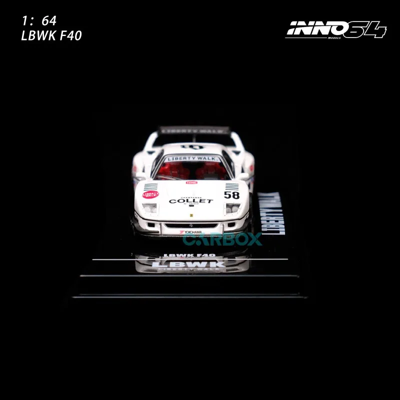 INNO 1:64 LBWK F40 alloy die-casting car model,A gift for a boy Popular styles, small proportion ornaments,Popular styles.