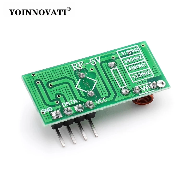 433Mhz RF Wireless Transmitter Module and Receiver Kit 5V DC 315MHZ Wireless Super Regenerative Module for Arduino DIY Kit