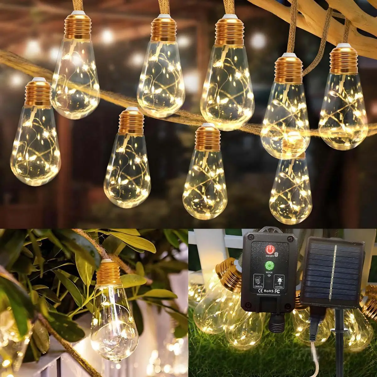 

Solar Decorative Light, Led Atmosphere Light String, 16Leds Light String, Suitable for Birthday and Wedding Decoration, Holiday Decoration, Courtyard Balcony Garden Atmosphere Decoration