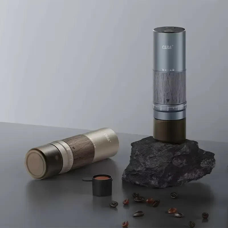 for Aluminum Alloy CNC Stainless Steel Burr Coffee Grinder 10 Star Core Manual Bean Mill for Home Kitchen Barista Brewing