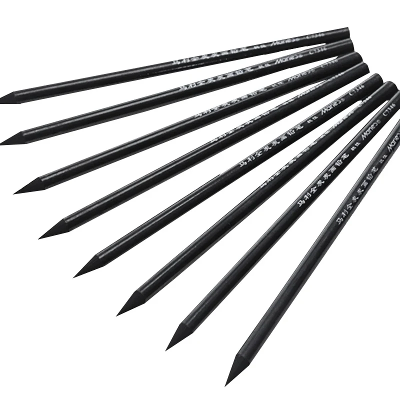 6pcs Maries Artist Charcoal Sticks Professional Manga Sketch Drawing Charcoal Pencil  Whole Lead Core Soft/Medium 2 Grades