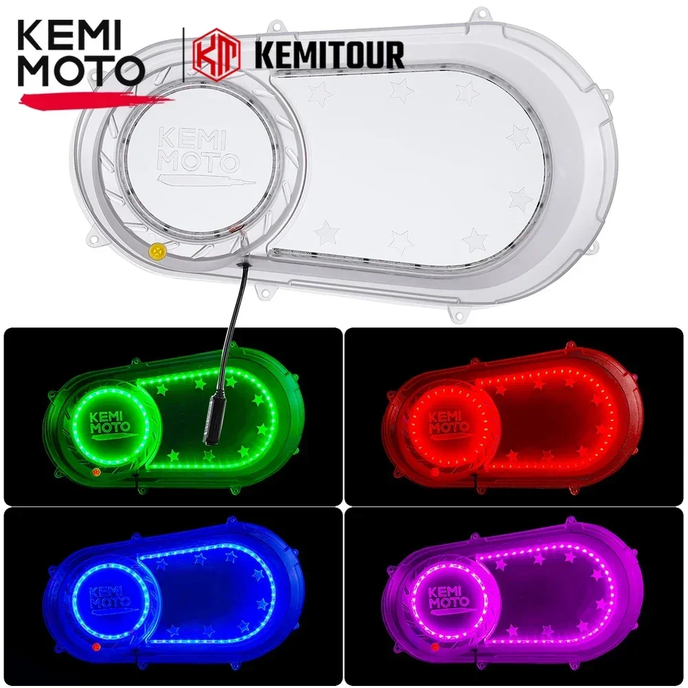 

KEMIMOTO 2207124 UTV Outer CVT Clutch Plate Cover with RGB Lights Clear Compatible with Polaris Ranger RZR XP 1000 570 2017-2021