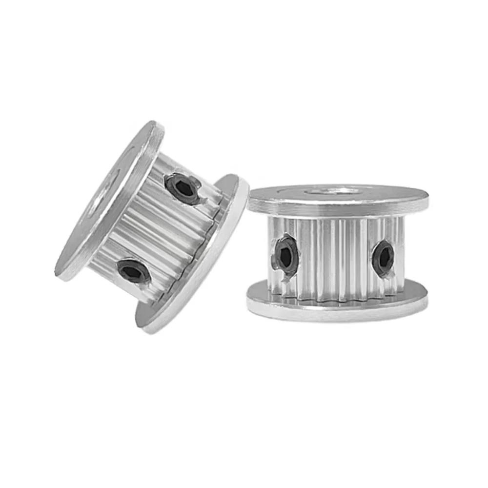 Aluminum 2GT GT2 Timing Pulley 14T 15T 16T 17T 18T 19T 20T 21Teeth AF Type Synchronous Wheel Bore 3/4/5/6/6.38/8mm Width 6/10mm