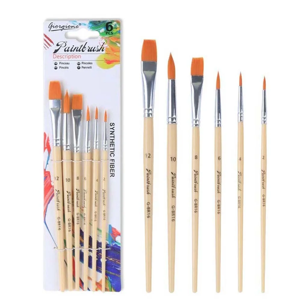 مجموعة فرش طلاء من الألياف الناعمة باللون البرتقالي مكونة من 12 قطعة من البلاستيك خفيفة الوزن من النايلون وقلم رسم كلاسيكي وقبضة ناعمة وقلم خطاف فني