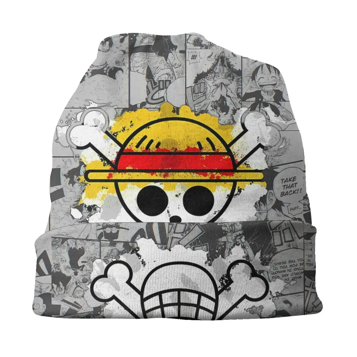 Bonnet Luffy pour hommes et femmes, Skullies fins, bonnets MangaSkull, casquettes design, chaud, automne, printemps, 1 pièce