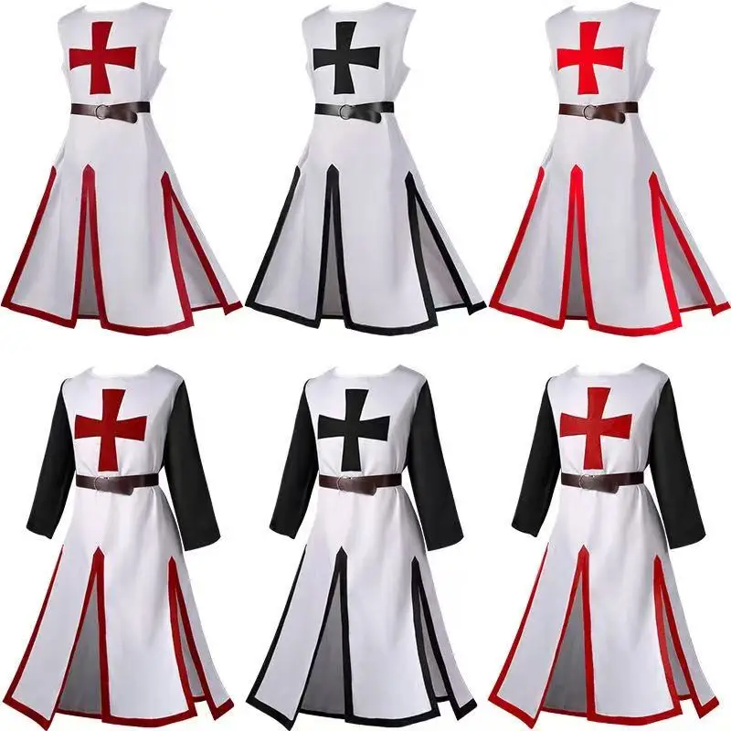 

Cosplay Costume Medieval Surcoat Templar Knight Stage Performance Outfit suit