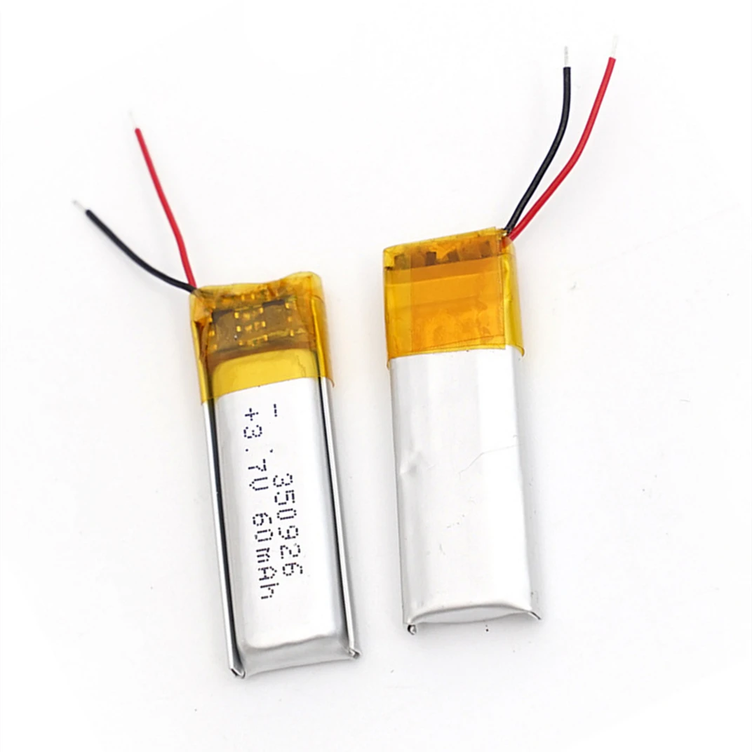 EHAO 350926 3.7V 60mAh lithium polymer lipo rechargeable battery li cells for MP3 bluetooth MID headset headphon video pen