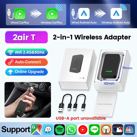CarlinKit 5,0 и CarlinKit 4,0 беспроводной CarPlay Android Auto Waze Music Spotify Auto для Audi Golf Peugeot Mazda KIA Merce...