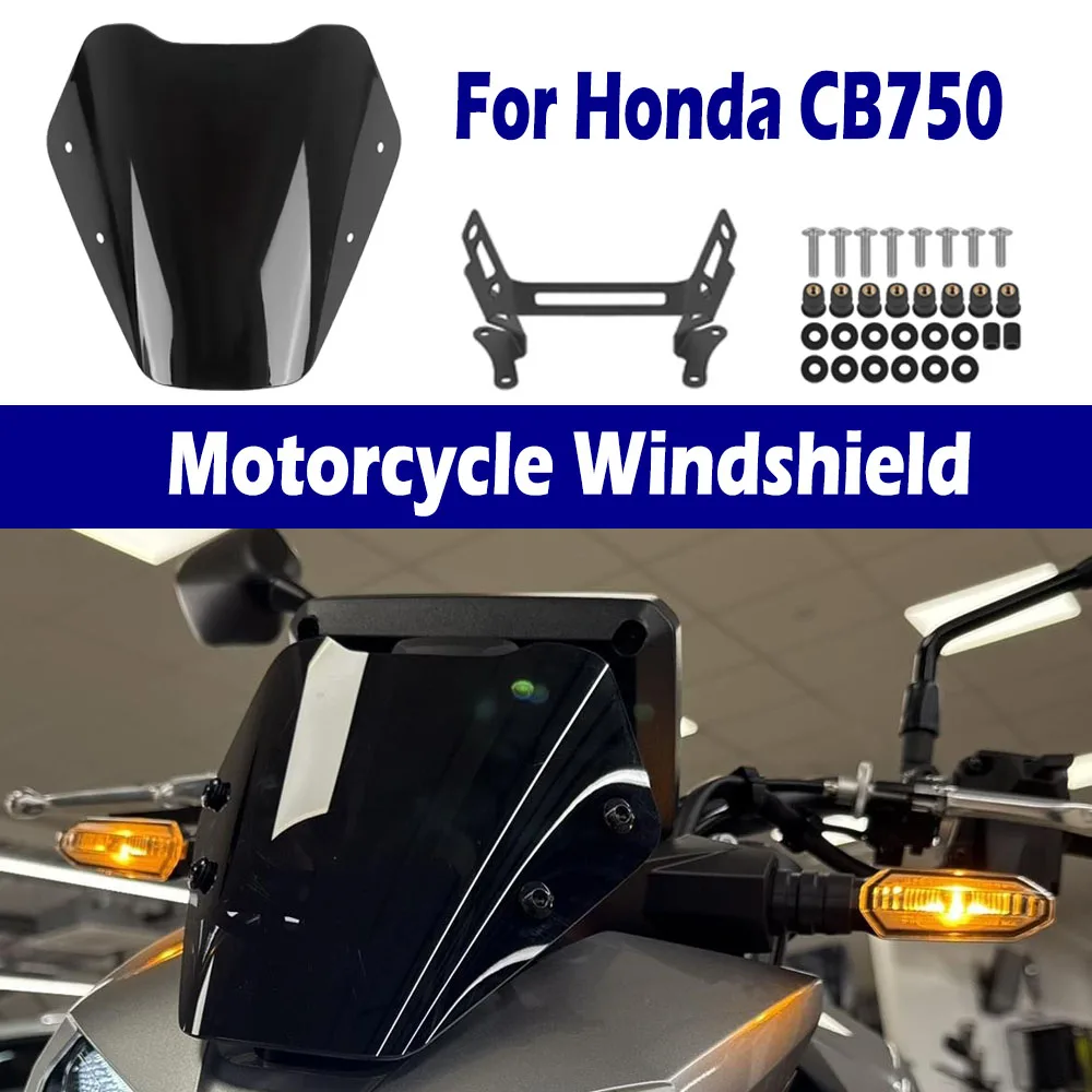 

Motorcycle Front Windshield Windscreen Deflector For Honda CB750 CB 750 Hornet 2025 2026Meter Visor Wind Screen Spoiler Winglet