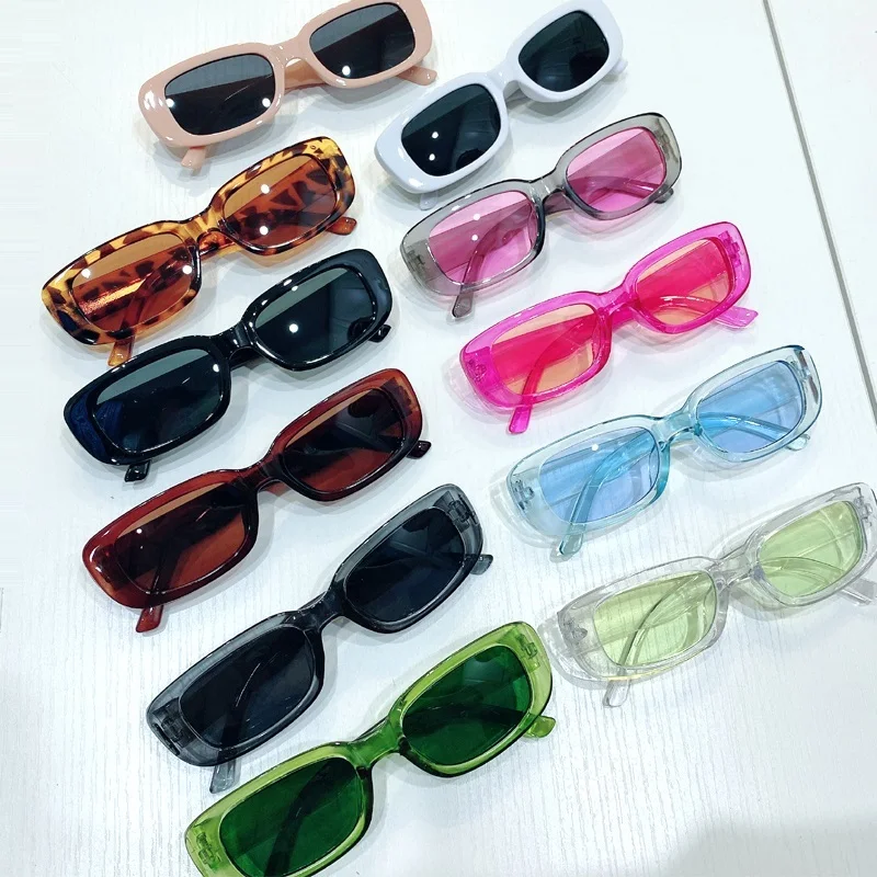 Lunettes de soleil rectangulaires pour femmes, ovales, Vintage, marque de styliste, carrées, nuances féminines, Anti-éblouissement, UV400