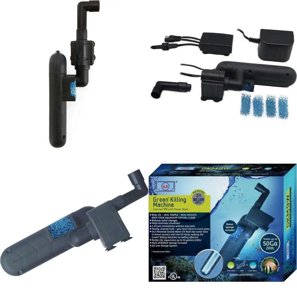 

Внутренний УФ-фильтр для аквариумов объемом до 50 галлонов, черный