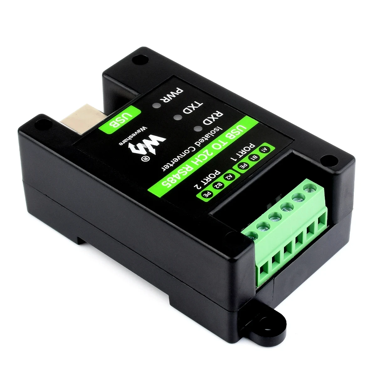 USB TO 2CH RS485 Waveshare Industrial Grade Isolated Converter USB To RS485 Adapter Multiple Protection Circuits